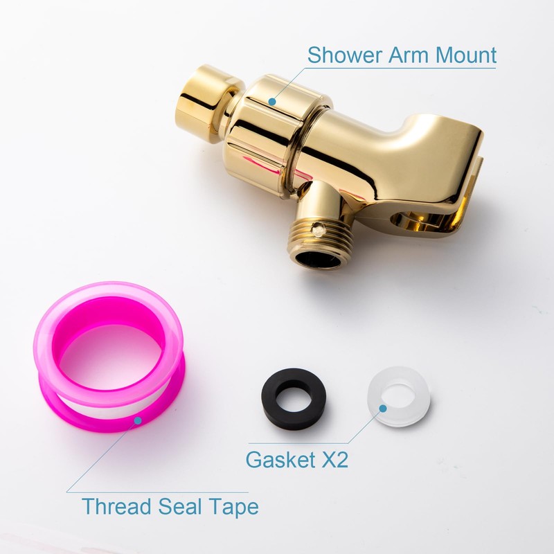 OFFO Shower Head Holder with Solid Metal Ball for Handheld