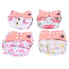 4 Pcs Baby Cloth Diapers Adjustable Washable Reusable Diapers for