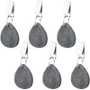 ZCYSRLQIN 6 Pcs Tablecloth Weights Pendant Teardrop Shape Table Cover Weights with Metal Clips for Outdoor Picnic Garden Patio Party Camping Dinner Table Cover Decoration (Gray)
