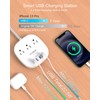 One Beat Flat Plug Power Strip, 5ft Flat Extension Cord,