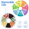 Portable Round Weekly Pill Box 7 Day Dosset Box, Multicolor