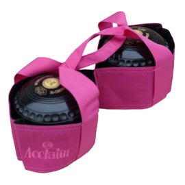 Acclaim Arles Nylon Two Bowl Level Lawn Flat Green Short Mat Indoor Outdoor Bowls Carrier (Dark Pink)