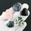 CRYSTALIS Wholesale 5pcs Natural Mix Gemstone Heart Shape, Flat Loose