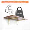 L Shelf Brackets 10 inch, Gold Heavy Duty Iron Shelf