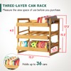 Yumkfoi Bamboo Can Organizer for Pantry, 3 Tier Stackable Can