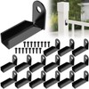16Pack Black Carbon Steel Fence Mounting Brackets for 1" x