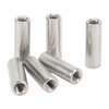 20Pcs M6 Female Thread Coupling Nut Practical Rustproof Stainless Steel