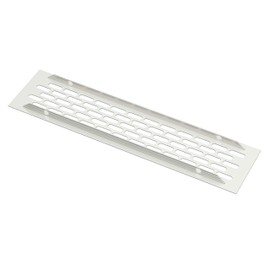 sossai® Alucratis Aluminium Ventilation Grille (Pack of 2) | Rectangular - Dimensions: 24.5 x 6 cm | Colour: White | Powder Coated