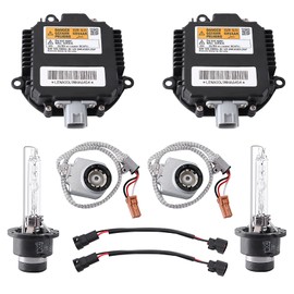 Vorally 2 Set Xenon HID Ballast Headlight Control Unit with Igniter & D2S Bulb Compatible with Nissan Altima Maxima Murano 370Z 350Z G35 G37 FX35 FX45 QX56 QX70 QX80 Replace 28474-89904 28474-8991A