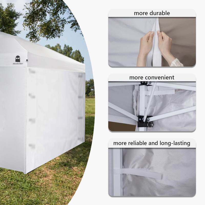 MordenApe Sunshade Sidewall with Storage Net Bag for 10x10 Pop