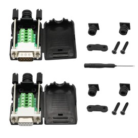 CERRXIAN DB9 Adapter RS-232 Serial Interface DB9 Male and DBP Female Connector (1 Pair) White Screw Plug