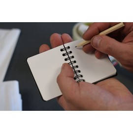 Polymath Products Mini Waterproof Notepad – 100% water-resistant stone paper notebook. Ultra-compact size (2.5 x 3 inches). (2 pack)