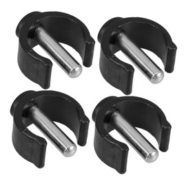 FUNOMOCYA 4 Pcs Cane Clip for Tubes Adjustable Crutch Holder with Replacement Pin Lock Enhanced Safety with Non Slip Grip Durable Thermoplastic for Toilets and Walkers