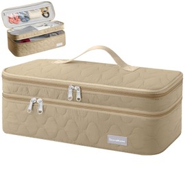 SEPWIK Double-Layer Travel Storage Bag Compatible with Dyson Hair Dryer and Attachments, Portable Carrying Case for Hair Dryer Brush/Volumizer/Styler/Hot Tools Scandihome Series, Blue(Bag Only)