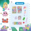 Buziba Diamond Art Kits Mermaid Diamond Painting Keychains 5D Gem