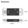 6-in-1 Type-C USB Card Reader for Smartphone and PC, USB20