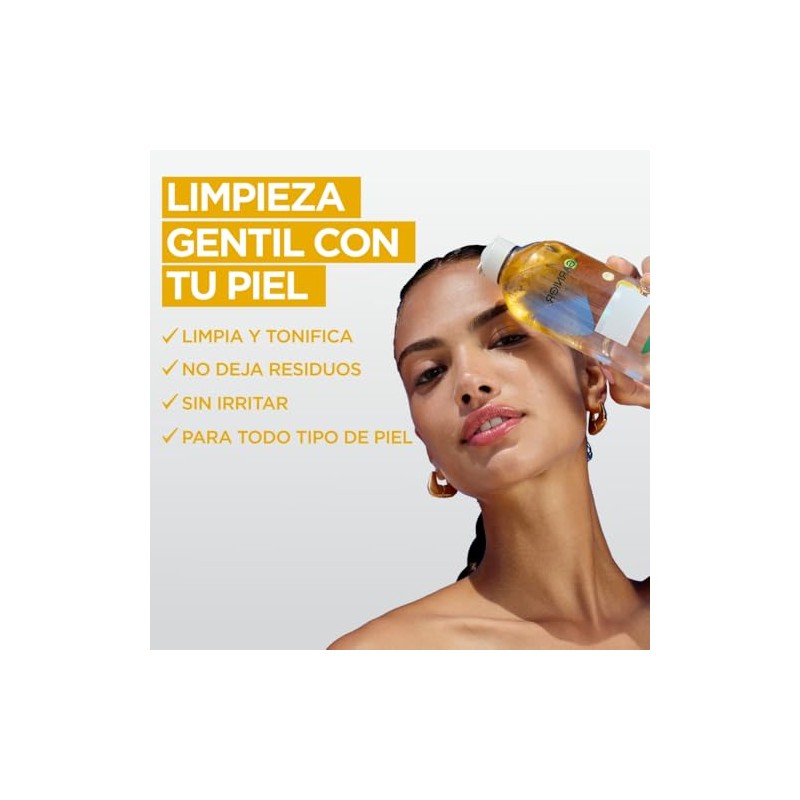 Kit Garnier Skin Active Micelar Bifásica 400ml + Ecopads