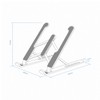 AISENS LPS1M-099 Adjustable Desktop Stand for Laptop/Tablet - Silver