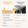 OKPOW Acrylic Shelf Dividers for Closet Organization: 8 Pack Durable