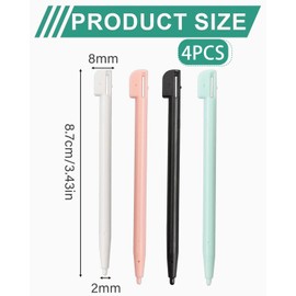 TPZORJX Pack of 4 Console Grips for NDS DS Lite DSL NDSL Pen Tip Console Grip, Plastic Console Accessories (4 Colours)