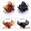 JANYUN 48Pcs Mini Hair Claw Clips, Black Brown Small Hair