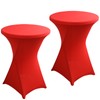 2Pack Black Spandex Cocktail Table Cover for Weddings Parties and