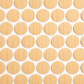 WidgetCo Light Maple Fastcaps, Peel & Stick Screw Covers, Self-Adhesive Cover Caps (Sheets of 53 caps x Qty 1)