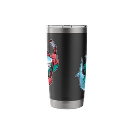 Shark Ice hockey Ice hockey stick Sports Stainless Steel Insulated Tumbler