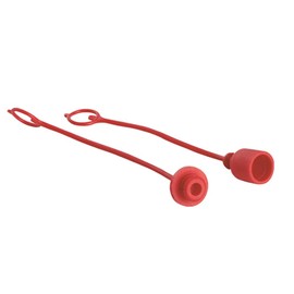 Hydraulic Quick Connect Coupler Covers, Red PVC Male Dust Cap and Female Plug Cover, Hydraulic Fittings Caps Accessories (3/4 Inch)