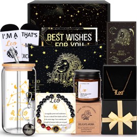 11Pack Birthday Gift for Women Leo Zodiac Gifts Set Get Well Soon Gift for Women Men Birthday Pamper Gifts for Ladies Self Care Package for Leo Sign Best Wishes Present Leo Zodiac Self Care Set Kit