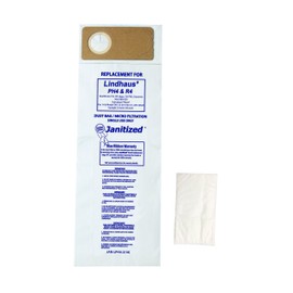 Janitized JAN-LPH4-2(10) Premium Replacement Commercial Vac Bag, Lindhaus Pro, Dynamic 300/380/450, OEM#PH4, R4, 141299001, 141296200 (Pack of 10)