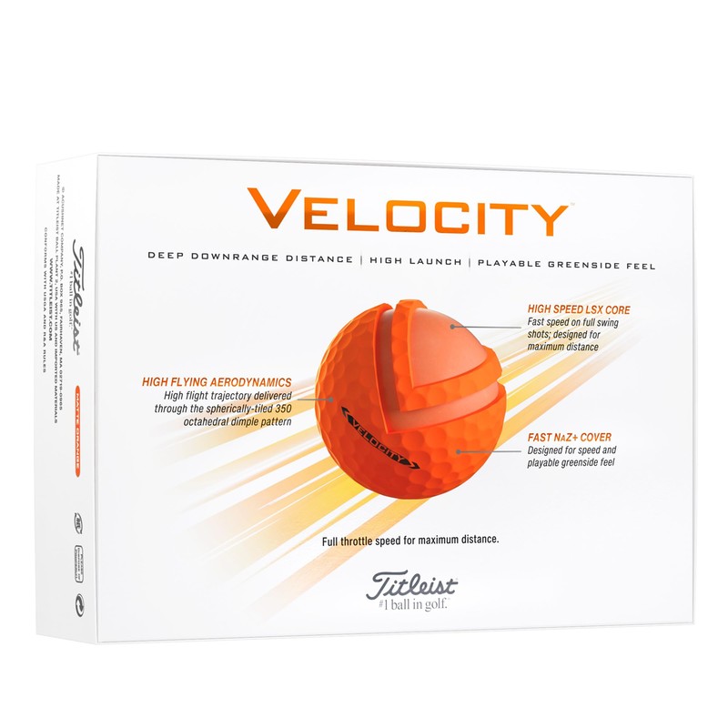 TITLEIST Velocity Matte Orange
