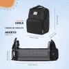 Mochila Pañalera Impermeable Gran Capacidad Para Bebés Negro