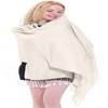 Cream Solid Colour Design Shawl Scarf Wrap Stole Throw Pashmina
