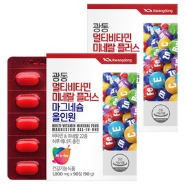 Guangdong Multivitamin Mineral Plus Magnesium All-in-One 90 tablets / 광동 멀티비타민미네랄 플러스 마그네슘 올인원 90정 X 2개