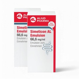 ALIUD PHARMA Simeticon AL Emulsion 66,6 mg/ml, 2 x 50 ml: Medizinprodukt zur Vorbeugung und Linderung von Magen-Darm-Beschwerden wie Blähungen und Völlegefühl bei Säuglingen, Kindern und Erwachsenen