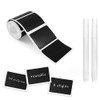 SWISION Chalkboard Labels, 120 Pcs Black Reusable Waterproof Labels Stickers with 2 Liquid Chalk Pens, Kitchen Pantry Sticker Labels for Containers, Mason Jars, Condiments, Food Storage (Rectangle)