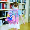 KLFVB Girls Bookbag with Wheels, 3PCS Kids Roller Backpack with