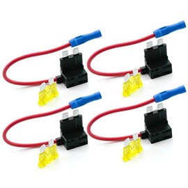 4 X CIRCUIT FUSE TAP PIGGY BACK STANDARD BLADE ATO ATC FUSE HOLDER BOX 12V 24V