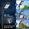 Solar Powered Street Light Outdoor Commercial Grade, 288-LED Dimmable with