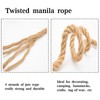 Natural Jute Rope 1/2 inch 20 feet, Twisted Manila Rope