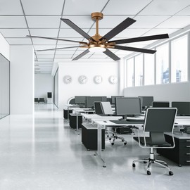 Black Gold Ceiling Fan with Lights and Remote - 65 Inch Modern Ceiling Fan for Bedroom, Living Room, Patio, Garage, Outdoor Indoor