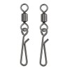Laxygo 30pcs Fishing Swivel with Hanging Snap Stainless Steel Rolling