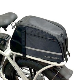 AlveyTech XL Rear Rack Bag for Bicycle and eBike - Water-Resistant 12L Bike Trunk Bag, Bags for Bicycles Rear Rack, Back Seat Rack Bags for Bikes and e-Bikes, Large Cargo Storage Carrier for Cycling