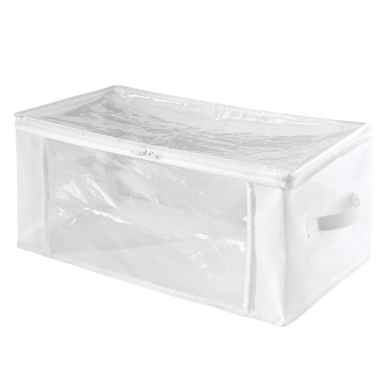 mDesign Set of 4 Storage Boxes with Zip - Handy