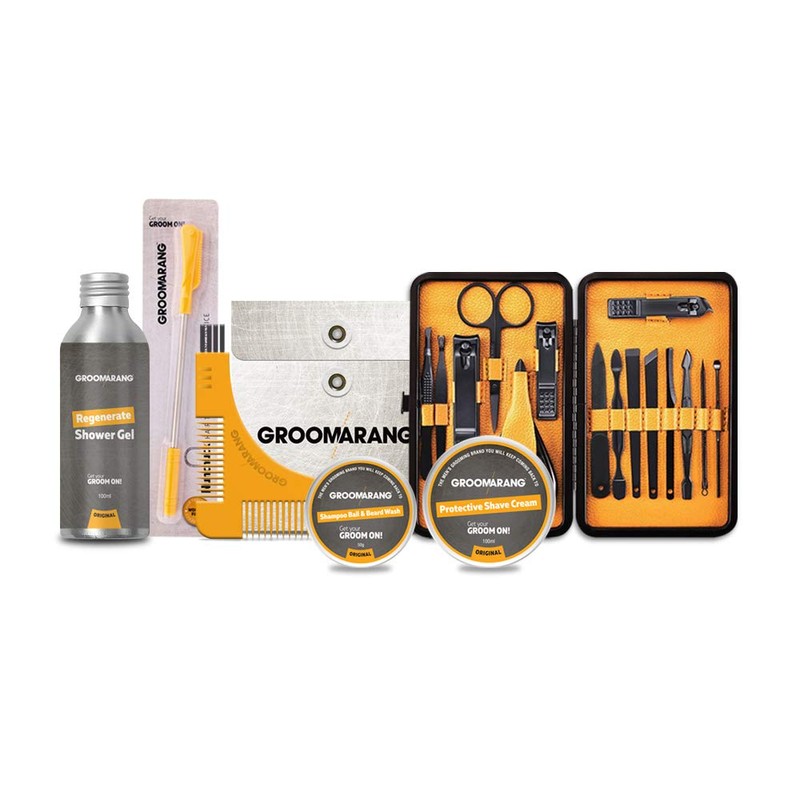 Groomarang 20pc Male Grooming Kit | All in One Mens