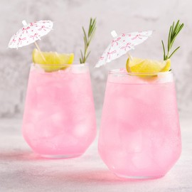 50Pcs White Bow Drink Cocktail Umbrellas - Cute Cocktail Picks for Coquette Party Decorations, Funny Umbrella Toothpicks for Birthday Bachelorette Baby Shower Bridal Shower