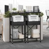 MAHANCRIS Tall Printer Stand, 3 Tier Printer Cart with Storage,