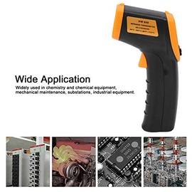 YWBL-WH Termómetro Infrarrojo Digital Termómetro de Temperatura LCD sin Contacto para CocinarBBQAutomotrizIndustrial(yellow)                          