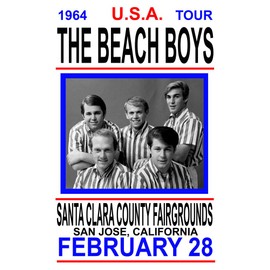 Beach Boys Replica 1964 Concert Poster